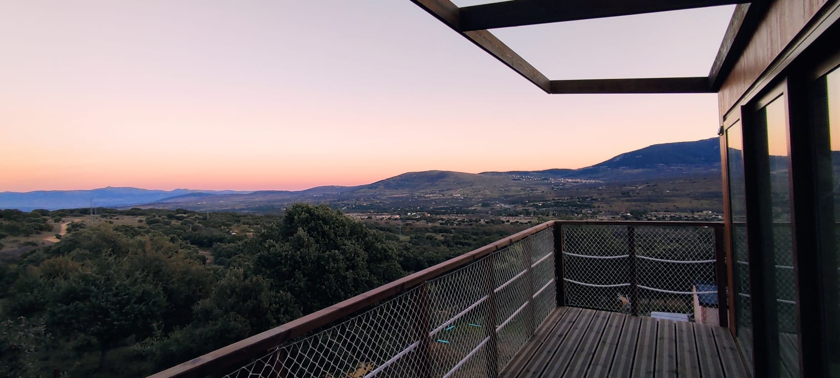 Camping Sierra de Guadarrama, cabaña panorámica